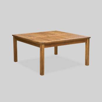 Perla Acacia Wood Coffee Table Brown - Christopher Knight Home