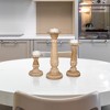 Mela Artisans Pak Set of 3 in White and Natural Finish Candleholders - 4 of 4