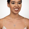 GILDED Diamond Cross Pendant Necklace for Women in 925 Sterling Silver or 14K Gold Plated with 1/4 ctw Lab Grown Diamond | 18" Cable Chain - 4 of 4