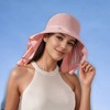 Anna-Kaci Womens Mesh Panel Wide Brim Sun Hat with Back Flap UV Protection and Tie Detail for Outdoor Activities - 4 of 4