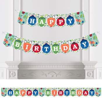 Big Dot of Happiness Buggin' Out - Bugs Birthday Party Bunting Banner - Party Decorations - Happy Birthday