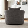 Sapphtopaz 360° Swivel Accent Chair with Pillow Boucle Upholstered Barrel Chair with Armrests Comfy Sofa Reading Chair for Living Room, Bedroom - 3 of 4
