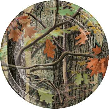 24ct Hunting Camo Paper Plates Brown