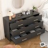 CIPACHO Modern Black 6-Drawer Dresser with Gold Handles Spacious Storage Chest for Bedroom Living Room Hallway Entryway - 4 of 4