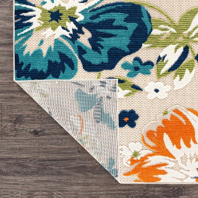 Bergamo Multi-Color Floral Synthetic Indoor/Outdoor Area Rug
