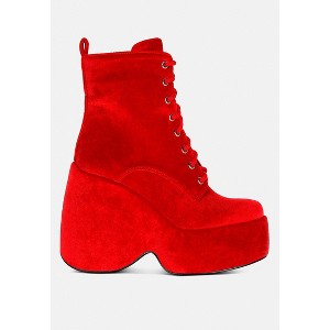 Ashcan High Platform Velvet Ankle Boots Women - 1 of 4