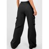 Clearlove Women High Waisted Drawstring Wide Leg Cargo Pants Trendy Casual Baggy Joggers Pants with Pockets - 4 of 4