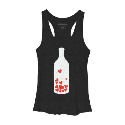 Women's Design By Humans Message in a bottle By radiomode Racerback Tank Top