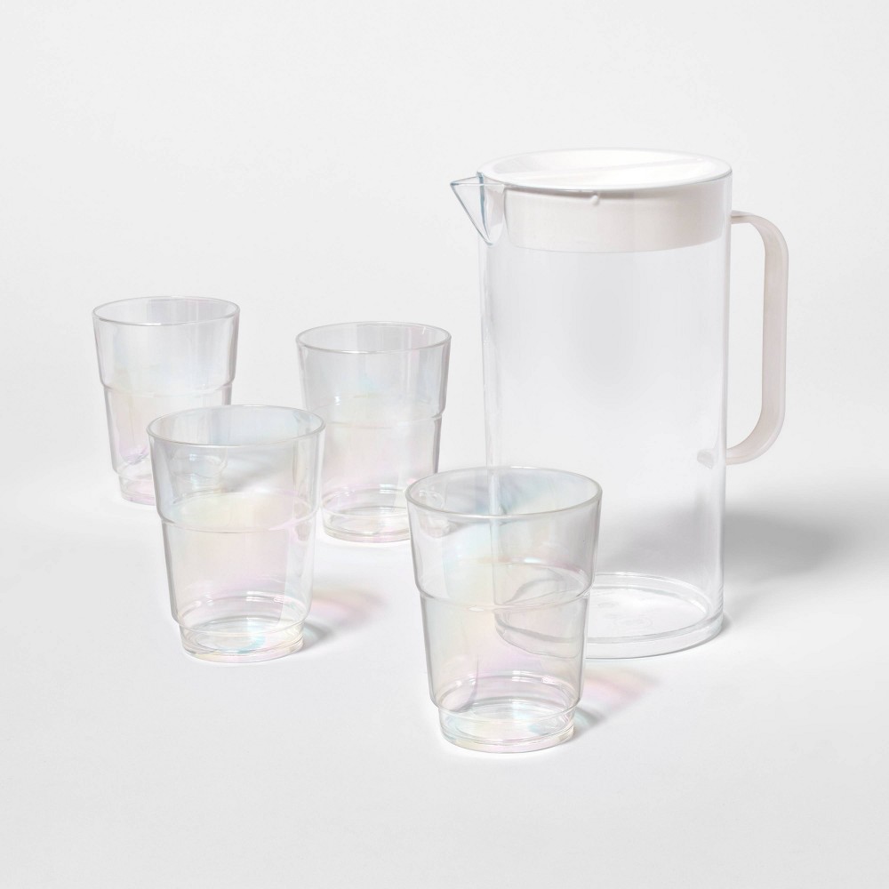 Photos - Glass 5pc Cup Set with Pitcher - Sun Squad™