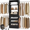 Aheaplus 4-9Ft Closet Organizer with 4 Wooden Drawers and 4 Rods - 2 of 4