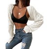 Women's Long Sleeve Open Front Cardigan Drop Shoulder Knit Bolero Shrug Sweater Cardigan for Outerwear - 2 of 4
