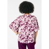 Roaman's Women's Plus Size Notch-Neck Flutter-Sleeve Blouse - 3 of 4