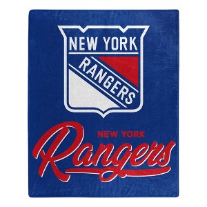NHL NY Rangers 50 x 60 Raschel Throw Blanket - 1 of 3