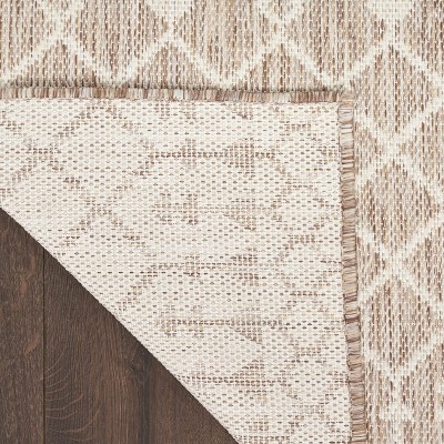 Beige Moroccan Trellis Flatweave Synthetic 5' x 7' Area Rug