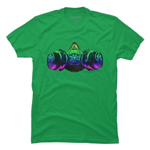 Men's Design By Humans Fluorescent Bomber Mask By Exosam T-Shirt - 1 of 4