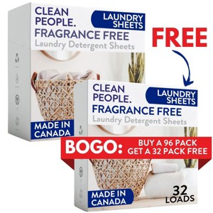 Clean People Laundry Detergent Sheets - Laundry Soap - Ultra Concentrated, Recyclable Packaging, Stain Fighting - 1 of 4