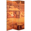 6' Tall Double Sided Chinese Landscapes Canvas Room Divider - Oriental Furniture: 3-Panel, Wood Composite - 3 of 3