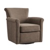 TiramisuBest Faux Leather Swivel Accent Chair-Willow taupe - 3 of 4