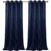 Kate Aurora 2 Pack Arbor Room Darkening Floral Grommet Top Window Curtain Panels - 2 of 4