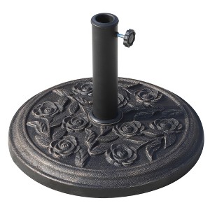 MOEPISY 18 inch 20 lbs Round Resin Umbrella Base Stand Market Parasol Holder - 1 of 4