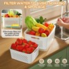 LunaLulinlk 5 Pack Fruit Storage Containers for Fridge, 5 in 1 Leakproof Fridge Organizer Bins for Salad Berry Lettuce Vegetables Meat Keeper Fresh - 2 of 4