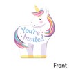 Big Dot of Happiness Unicorn Birthday Invitations with Envelopes, You're Invited Unicorn-Shaped Party Fill-In Invitation Flat Cards Birthday - 12 Ct - 3 of 4