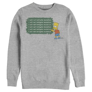 Men's The Simpsons Bart Chalkboard Sweatshirt - 1 of 4