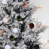 Aoibox 12 pcs 80mm Large Velvet Christmas Ornaments Set Shatterproof Flocked Balls for Tree Wreath Garland Indoor Holiday Decor - 2 of 4