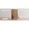 5-Drawer Oak and Gold Modern Wooden Tall Dresser ¨C Deep Drawer Chest for Bedroom, Living Room, Hallway, Entryway - 3 of 3