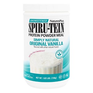 Simply Natural Vanilla Spirutein Shake Unsweetened by Nature's Plus  -  1.63 lbs Powder - 1 of 4