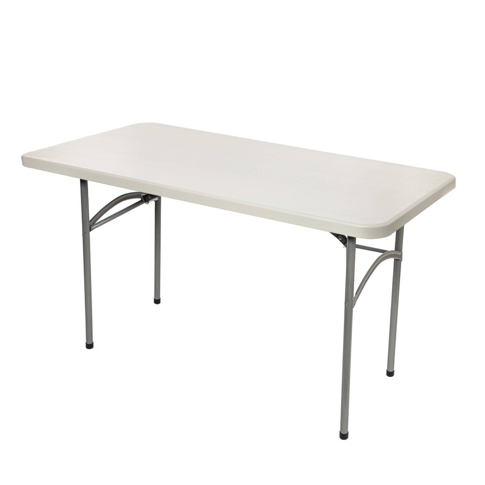 Hampden Furnishings 24"x48" Heavy Duty Folding Table Speckled Gray: Indoor/Outdoor, Weather-Resistant
