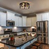 LNC Vine 3-Lights 13-in Matte Black and Seeded Glass Drum LED Flush Mount Lightsing - 4 of 4