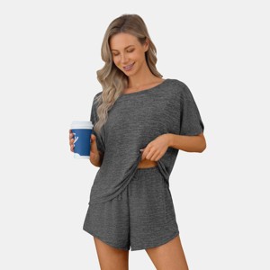 Women's Cozy Tee & Shorts Pajama Set - Cupshe - 1 of 4