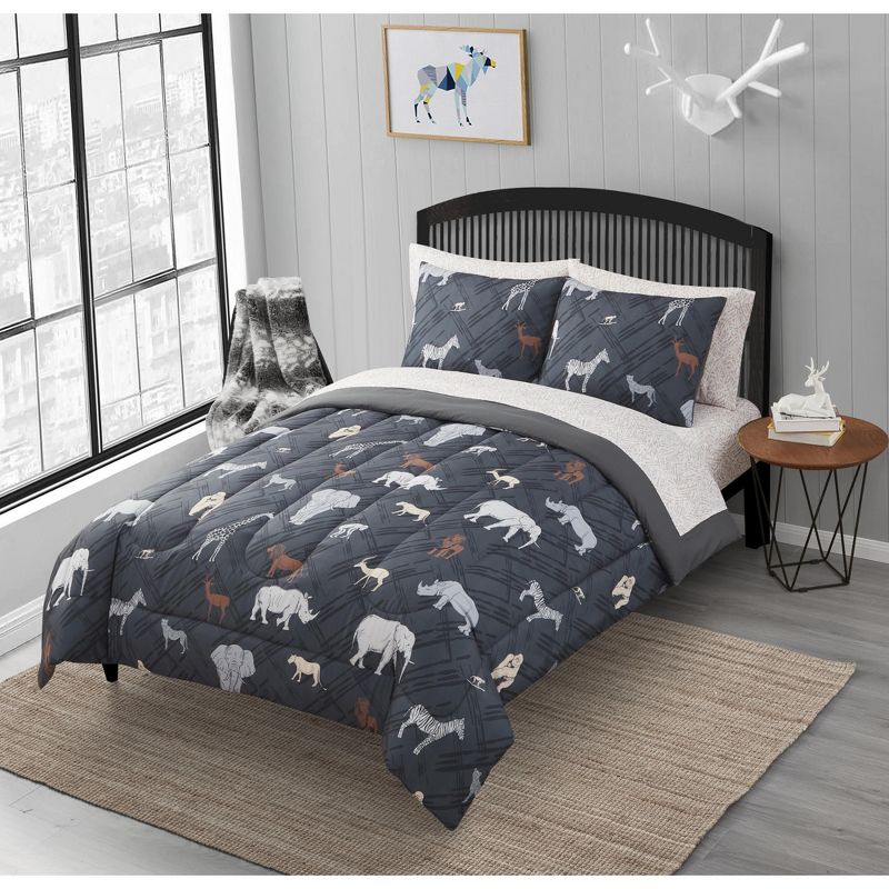 Safari Jungle Kids Printed Bedding Set Includes Sheet Set by Sweet Home Collection™, 1 of 5