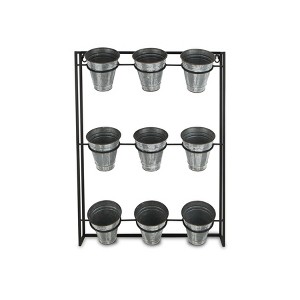 Cheung's Ione 9 Pot Wall Planter with Metal Wall Frame - 1 of 4