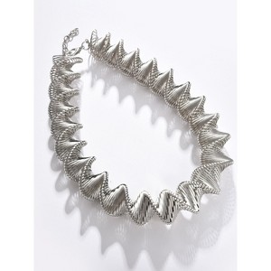 SOHI Women's silver Swirl Statement Necklace - 1 of 4