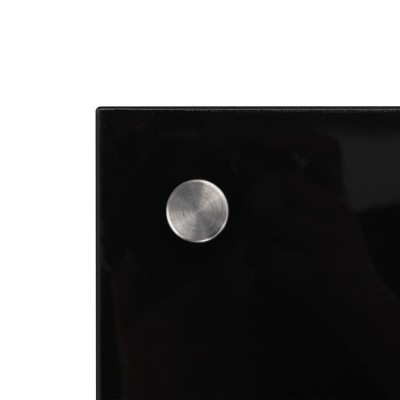 Black Tempered Glass Peel & Stick Kitchen Backsplash 35.4" x 15.7"