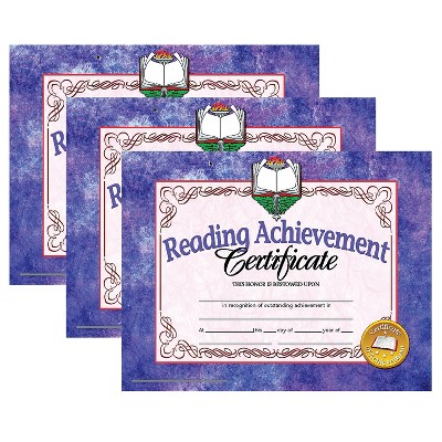Hayes Publishing Reading Achievement Certificate 30 Per Pack 3 Packs (H-VA677-3)