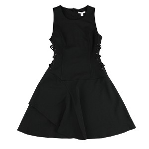 bar III Womens Lace-Up Fit & Flare Dress - 1 of 2