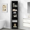 HDZNVF Multi Functional Corner Cabinet Tall Bathroom Storage Cabinet, Black - 2 of 4