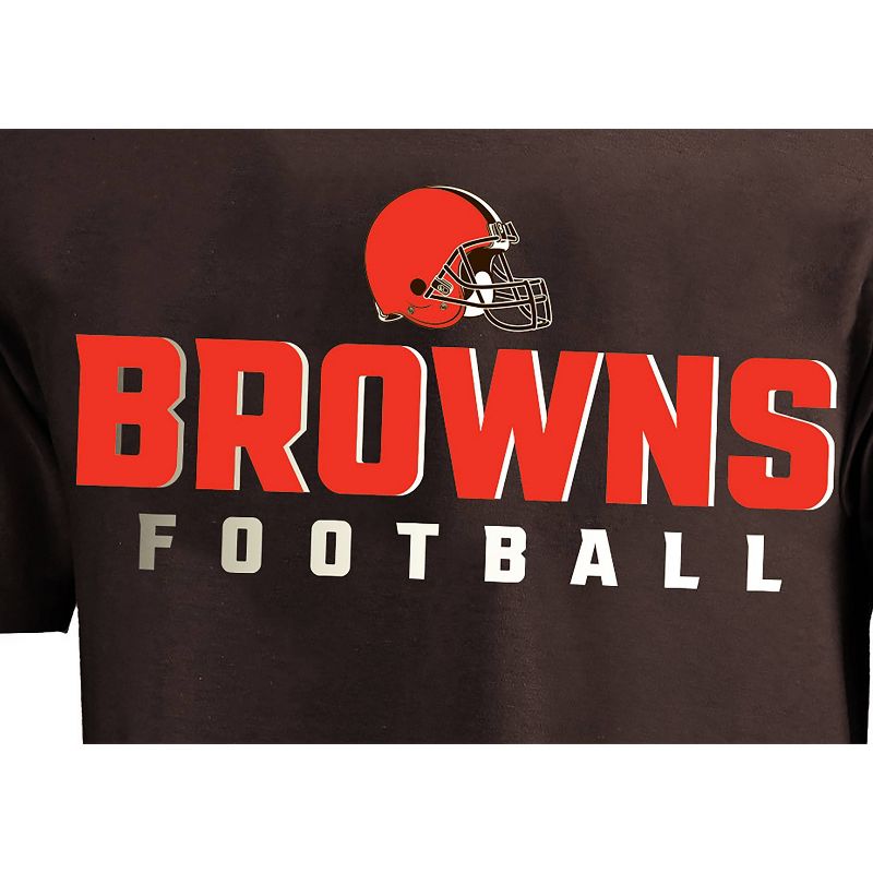 NFL Cleveland Browns Men's Big & Tall Short Sleeve Cotton T-Shirt, 3 of 4