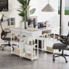 RISOKEYS 48 Inch Computer Desk - Desk for Home Office & Bedroom, Large Desktop with Storage Drawers, Shelves & Hook & Adjustable Feet - 4 of 4