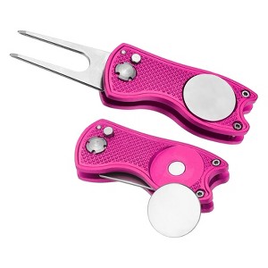 Unique Bargains Foldable Metal Magnetic Ball Marker Golf Divot Repair Tool 2 Pcs - 1 of 4