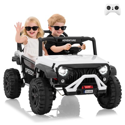 24V Kids Electric Ride-on Truck w/Parent Remote Control, Parent Safety Brake, Storage, Off-Road Toy Car for Toddlers