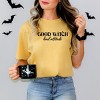 Simply Sage Market Good Witch Bad Attitude Garment Dyed Tee - S - Mustard - 2 of 4