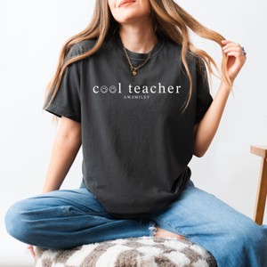 Simply Sage Market S.W.Smiley Cool Teacher  Garment Dyed Tee - 1 of 4