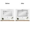 Amanti Art Mirror Makeover Bathroom Mirror Frame Border Kit - Fully Assembled Peel and Stick Frame - Mirror NOT Included - Vista Brushed Nickel Trim - 4 of 4