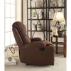 Linen Recliner with Cup Holder, Pillow Top Arms and Memory Foam Seating - 3 of 4