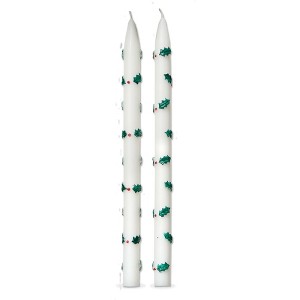 tag Holly Berries Hand Painted Taper S/2 - 1 of 2
