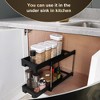 Organizers and Storage cabinet organizers and storage pull out drawers 2 hooks Black - 3 of 4